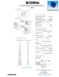 Datasheet 3362P504 manufacturer DB Lectro