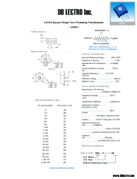 Datasheet 3386C200 manufacturer DB Lectro