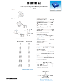 Datasheet 3386F200 производства DB Lectro