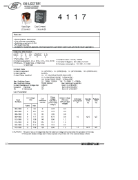 Datasheet 4117CS1012VDC1.2 manufacturer DB Lectro
