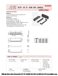 Datasheet A26100MBSAA1 manufacturer DB Lectro