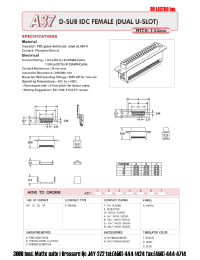 Datasheet A3709FTABA2 manufacturer DB Lectro