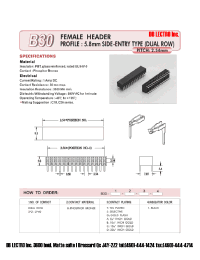 Datasheet B3022BB1 manufacturer DB Lectro