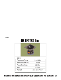 Datasheet BST-6 manufacturer DB Lectro