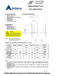 Datasheet BTL-33BLD-B5-C manufacturer DB Lectro