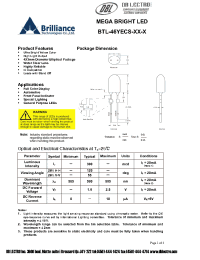 Datasheet BTL-46YECS-Y2-I manufacturer DB Lectro