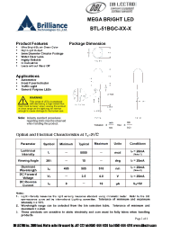 Datasheet BTL-51BGC-XX-V manufacturer DB Lectro