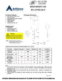 Datasheet BTL-51PGC-G8-T производства DB Lectro