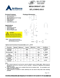 Datasheet BTL-51WHC-BW-X manufacturer DB Lectro