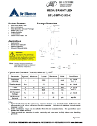 Datasheet BTL-51WHC-XX-X manufacturer DB Lectro