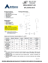 Datasheet BTL-52YEC-Y3-O manufacturer DB Lectro
