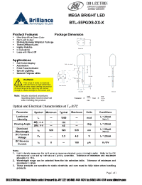Datasheet BTL-55PGDS-G9-O manufacturer DB Lectro