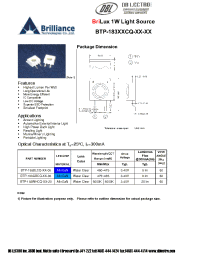Datasheet BTP-183WHCQ-XX-20 manufacturer DB Lectro