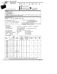 Datasheet NT75-1AS12DC5V0.253.5 производства DB Lectro