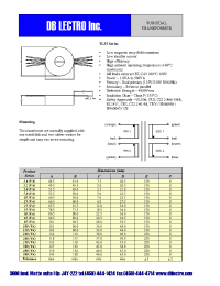 Datasheet TL35-0016-018 manufacturer DB Lectro