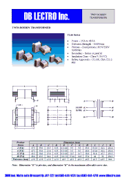 Datasheet TL66-2F-10 manufacturer DB Lectro