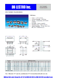 Datasheet TL88-025-10 производства DB Lectro