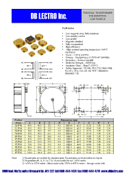 Datasheet TL99-0016-012 manufacturer DB Lectro