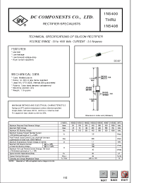 Datasheet 1N5401 manufacturer DCCOM