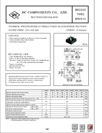 Datasheet BR2505 manufacturer DCCOM