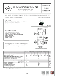 Datasheet BR2510W manufacturer DCCOM