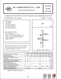Datasheet FR101G manufacturer DCCOM