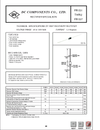 Datasheet FR151 manufacturer DCCOM