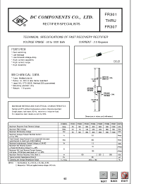 Datasheet FR301 производства DCCOM