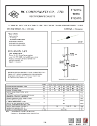 Datasheet FR301G manufacturer DCCOM
