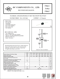 Datasheet FR601 manufacturer DCCOM