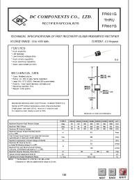 Datasheet FR602G manufacturer DCCOM