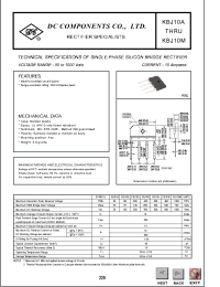 Datasheet KBJ10K manufacturer DCCOM