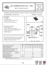 Datasheet KBK15K производства DCCOM