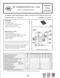 Datasheet KBK25G manufacturer DCCOM