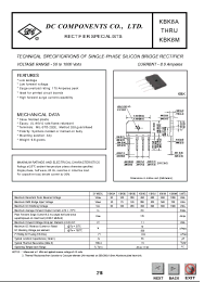 Datasheet KBK8G производства DCCOM