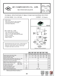 Datasheet KBPC2501W manufacturer DCCOM