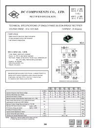 Datasheet KBPC3506 manufacturer DCCOM