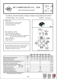 Datasheet KBPC5001 manufacturer DCCOM