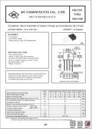 Datasheet KBU10D manufacturer DCCOM