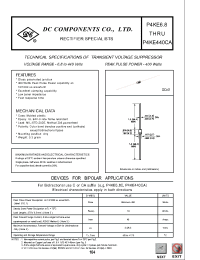 Datasheet P4KE400A производства DCCOM