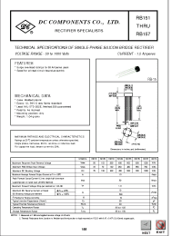 Datasheet RB151 manufacturer DCCOM