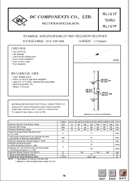Datasheet RL101F manufacturer DCCOM