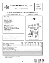 Datasheet SR1020 manufacturer DCCOM