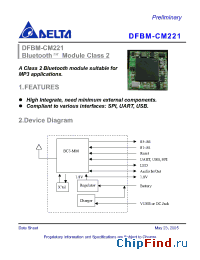 Datasheet DFBM-CM221 manufacturer Delta