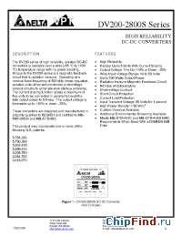 Datasheet DV200-2805S-XXX manufacturer Delta