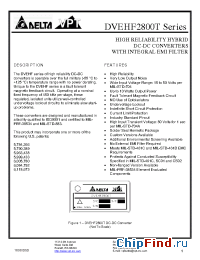 Datasheet DVEHF28515T-XXX manufacturer Delta