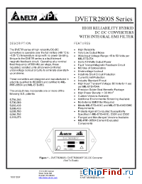 Datasheet DVETR2805SF-XXX manufacturer Delta