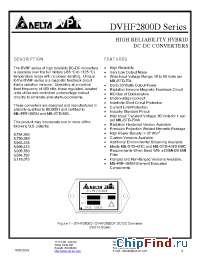 Datasheet DVHF2805D-XXX manufacturer Delta