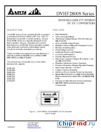 Datasheet DVHF2812SF-XXX manufacturer Delta