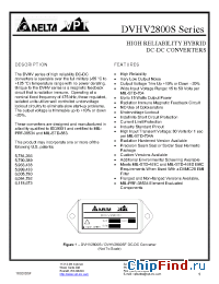 Datasheet DVHV2805SF-XXX manufacturer Delta